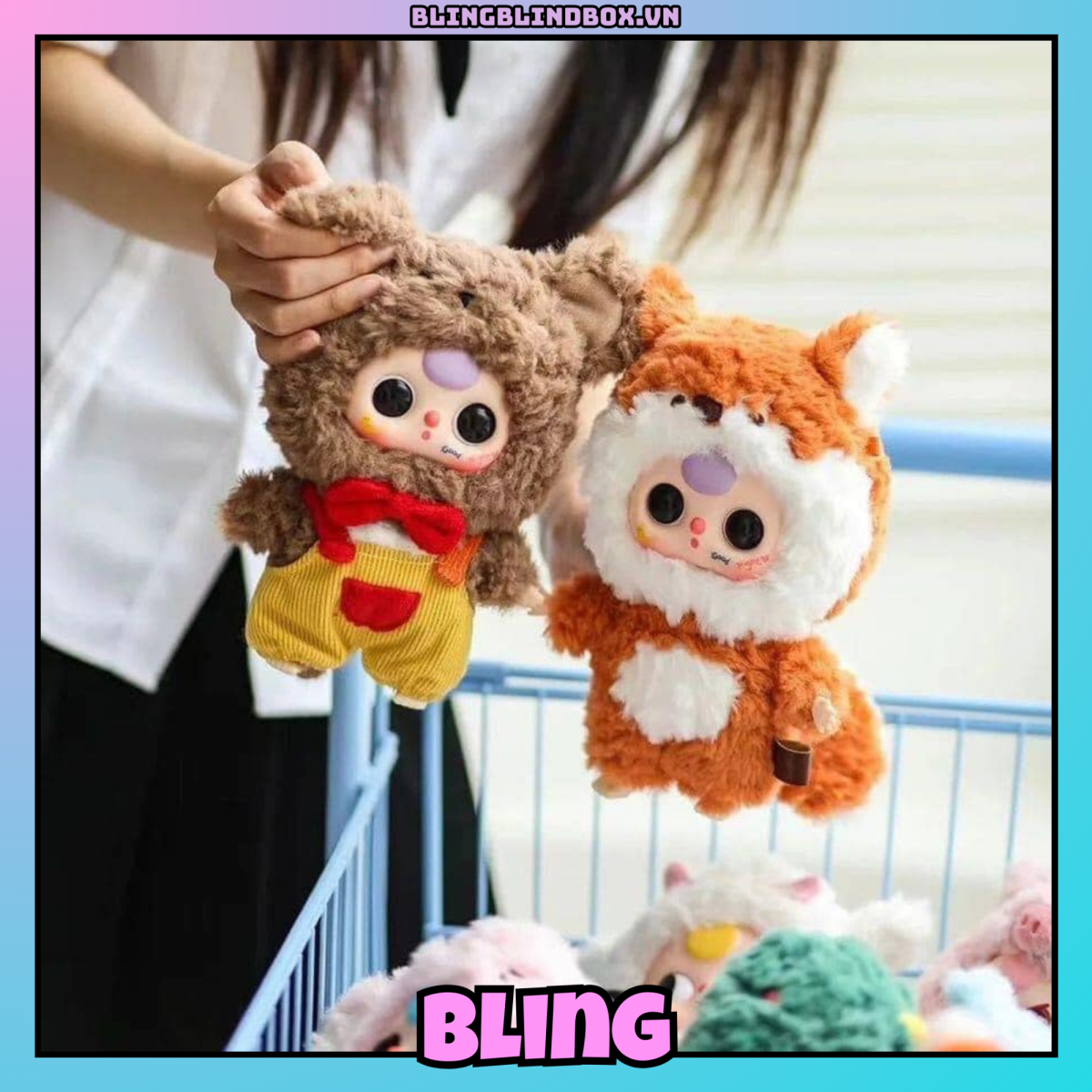 Baby Three Big Cute Plush Pendant